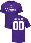 Buy Vikings Personalized Name & Number T-Shirt at VikingsFanShop.com